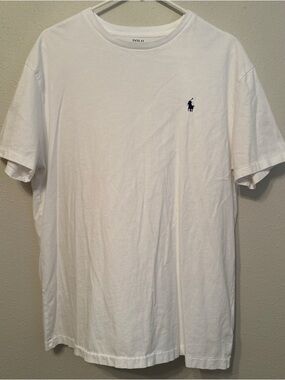 Polo by Ralph Lauren White Short-Sleeve Crewneck Tee with Navy Pony